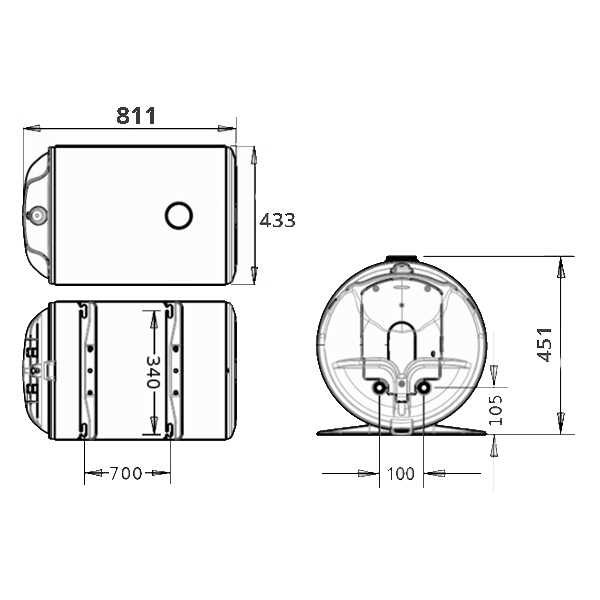 Бойлер Atlantic O'pro Horizontal HM 080 D400-1-M