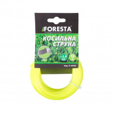 Леска для триммера ТМ "FORESTA", квадратная, 2,0мм, 15м