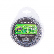 Леска для триммера ТМ "FORESTA", крученая армированная, 2,4мм, 15м