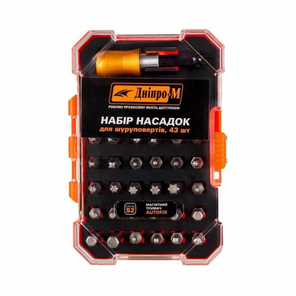 Набор насадок (бит) "Днепр-М" (S2) 43шт