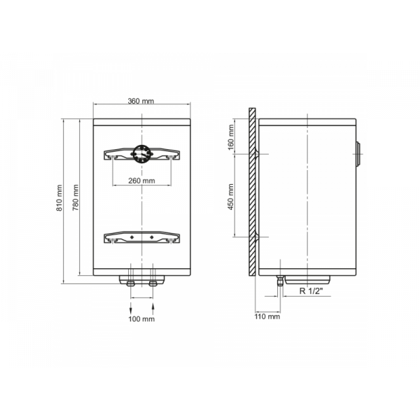 Бойлер Arti WHV Slim 50L/1