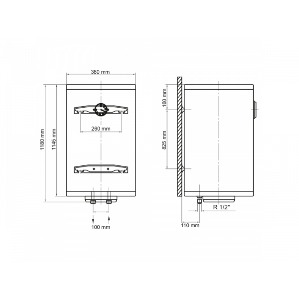 Бойлер Arti WHV Slim 80L/1