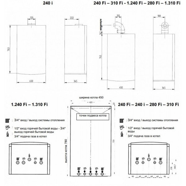 Газовий котел BAXI LUNA3 1.310 Fi
