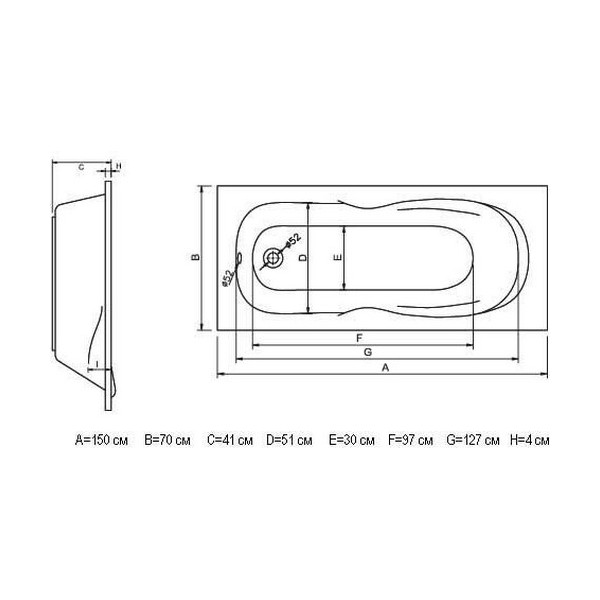 Ванна Koller Pool Delfi 150х70