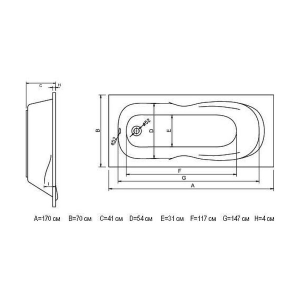 Ванна Koller Pool Delfi 170х70