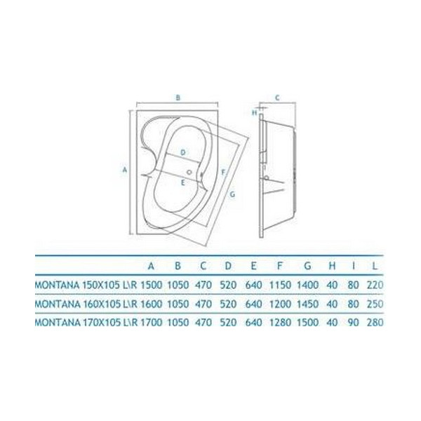Ванна Koller Pool Montana150х105 L