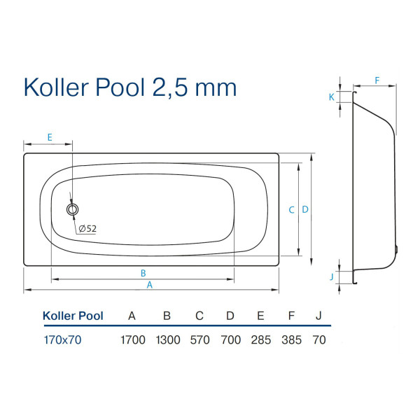 Ванна Koller Pool 120х70E