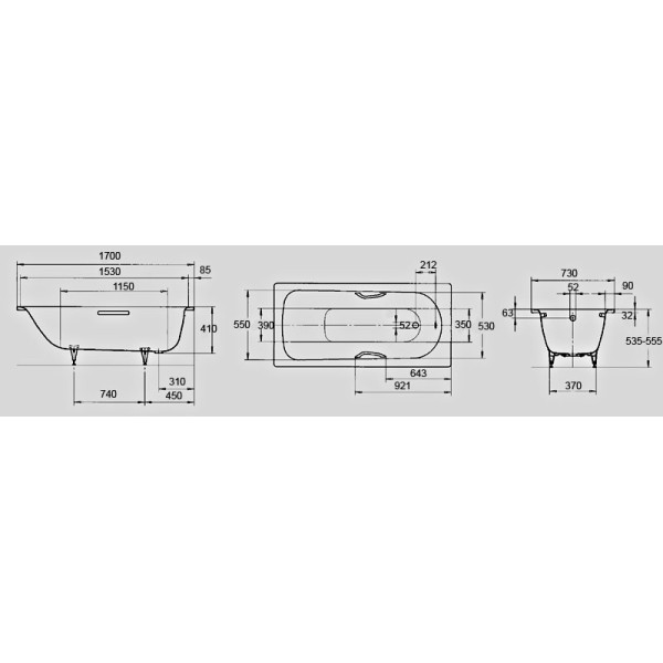 Ванна Kaldewei Saniform Plus 160х70 mod 362-1