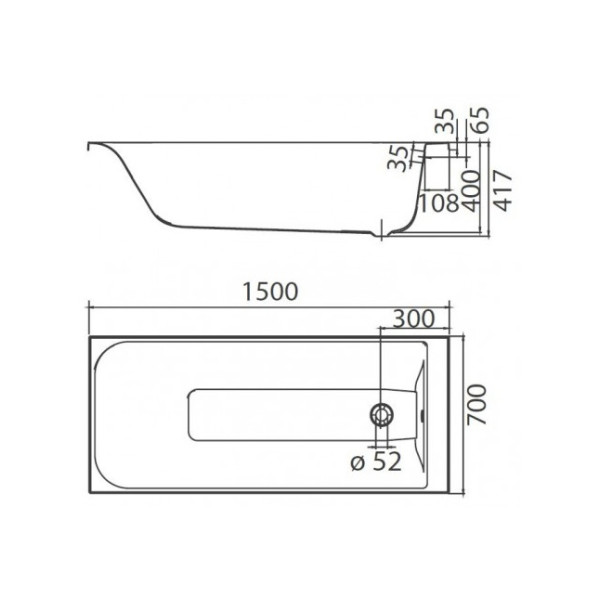 Ванна Colombo SWP165000N Фортуна 150x70
