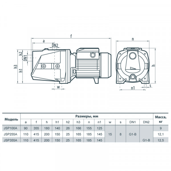 Поверхневий насос Sprut JSP 355A