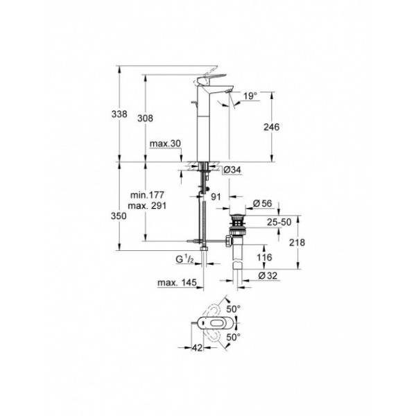 Змішувач для умивальника Grohe BauLoop XL 32856000