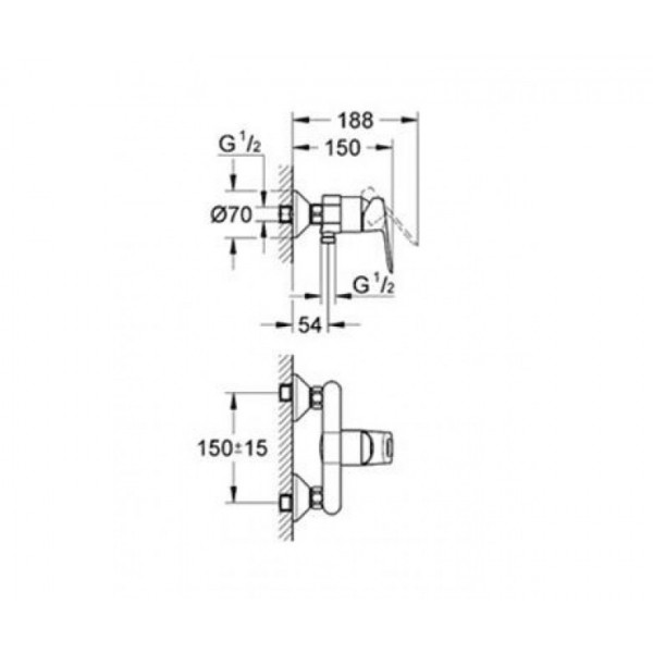 Змішувач для душу Grohe BauLoop 32816000