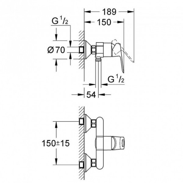Змішувач для душу Grohe BauLoop 23340000