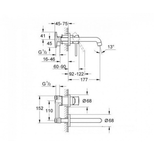 Змішувач для умивальника Grohe BauClassic 20292000
