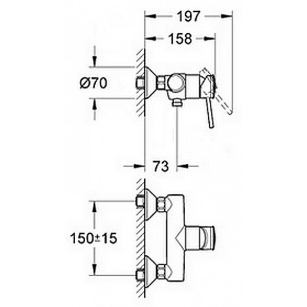 Змішувач для душу Grohe BauClassic 32867000
