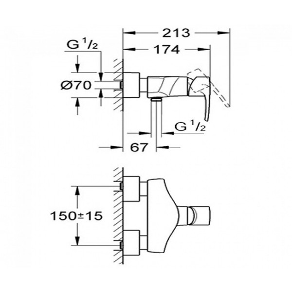Змішувач для душу Grohe Europlus 33577001