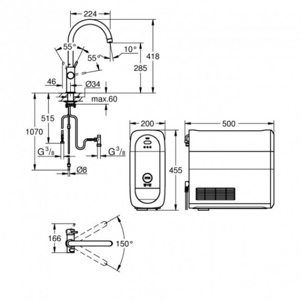 Змішувач для кухні Grohe Blue Home 31455000