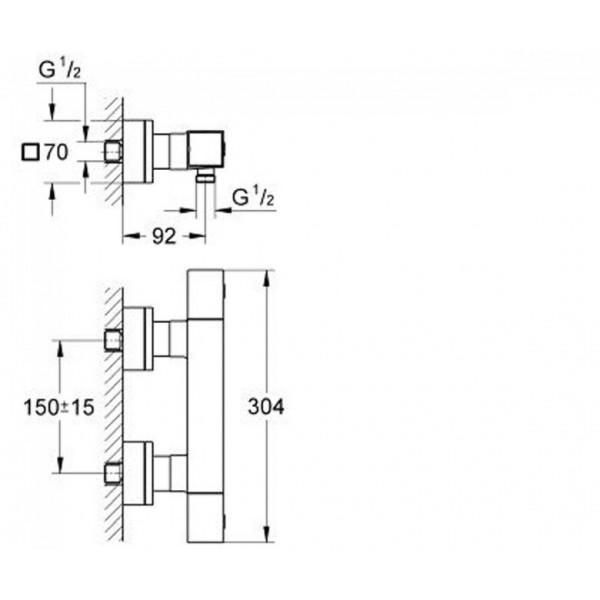 Змішувач для душу Grohe Grohtherm Cub 34488000