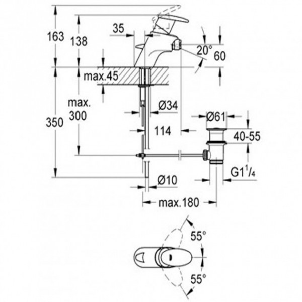 Змішувач для біде Grohe Taron 33227IP0