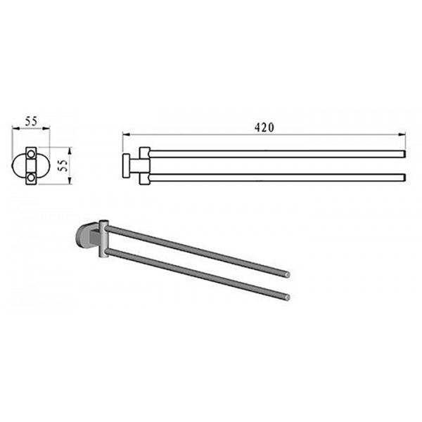 Тримач для рушників Ravak CR 340.00 (X07P319)