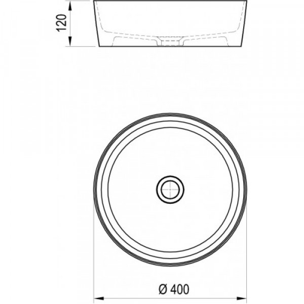 Раковина для ванної RAVAK Uni 400 Slim Білий (XJX01140002)