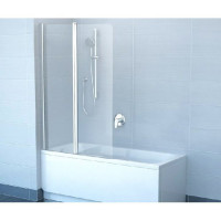 Шторка для ванни Ravak 10 CVS2-100 L Білий TRANSPARENT (7QLA0103Z1)