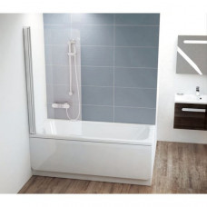 Шторка для ванни Ravak CVS1 -80 L Білий TRANSPARENT (7QL40100Z1)