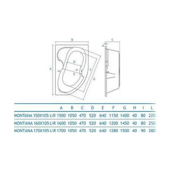 Ванна Koller Pool Montana 170х105 L