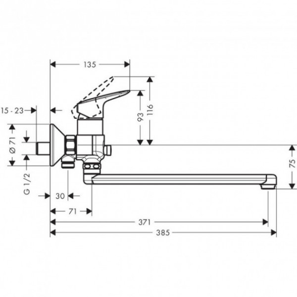 Змішувач для ванни Hansgrohe Logis 71402000