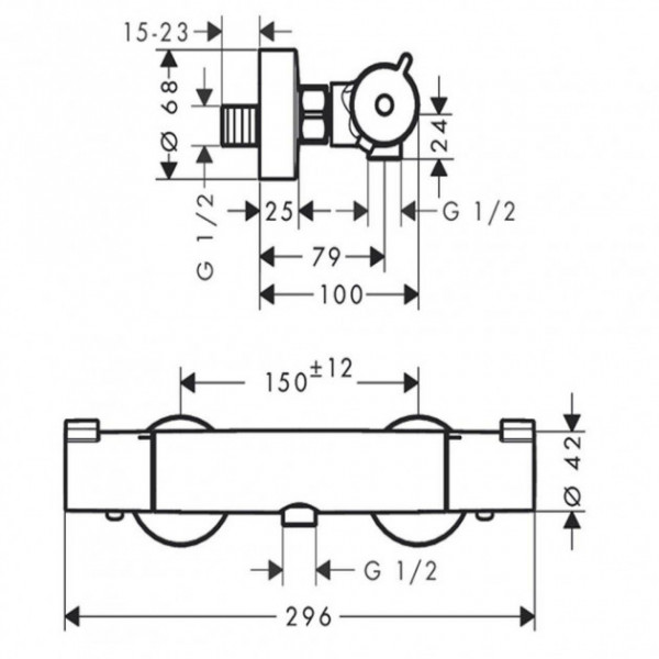 Змішувач для душу Hansgrohe Ecostat 13211000