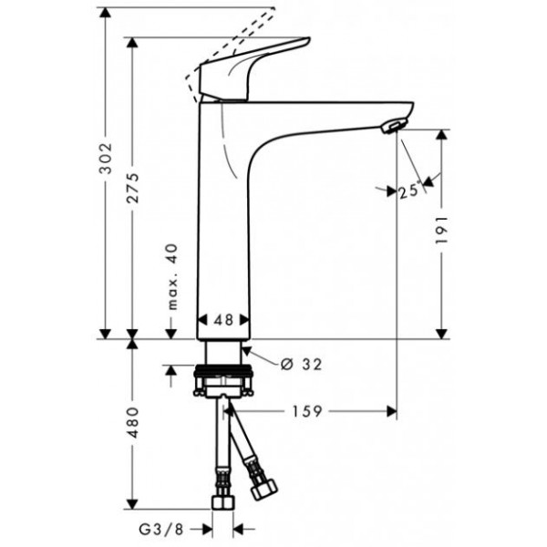 Змішувач для умивальника Hansgrohe Focus 31518000
