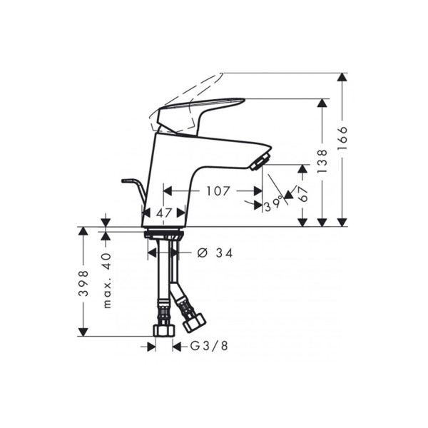 Змішувач для умивальника Hansgrohe Logis 71070000