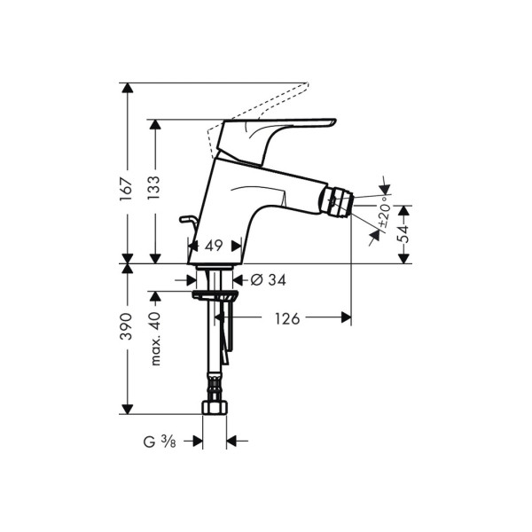 Змішувач для біде Hansgrohe Focus E2 31920000