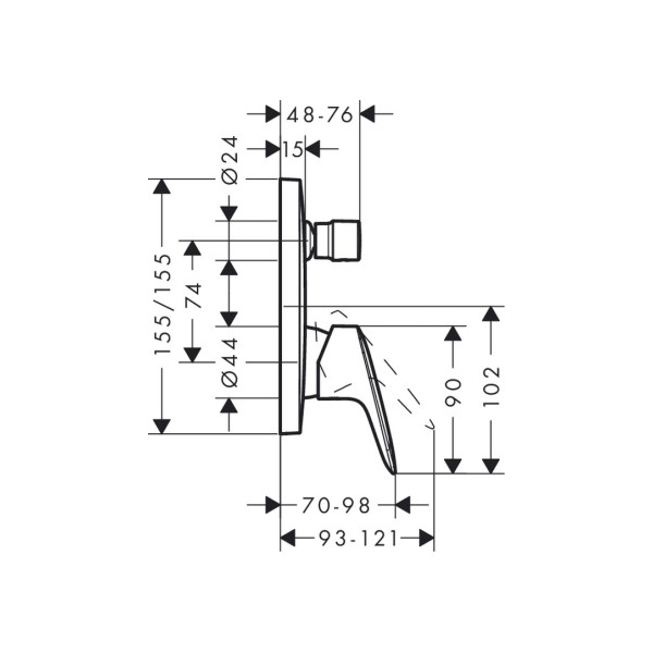 Змішувач для ванни Hansgrohe Logis 71405000