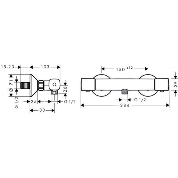 Змішувач для душу Hansgrohe Ecostat Universal 13122000