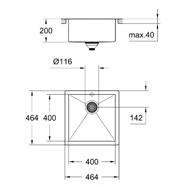 Кухонна мийка Grohe EX Sink 31578SD0 K700