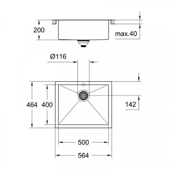 Кухонна мийка Grohe EX Sink 31579SD0 K700