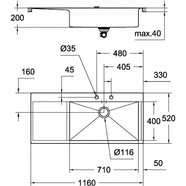 Кухонна мийка Grohe Sink 31582SD0 K1000