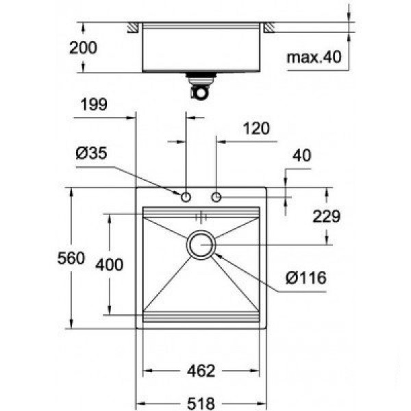 Кухонна мийка Grohe EX Sink 31583SD0 K800
