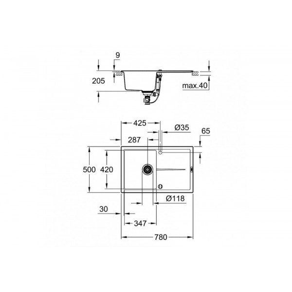 Кухонна мийка Grohe EX Sink 31639AT0 K400