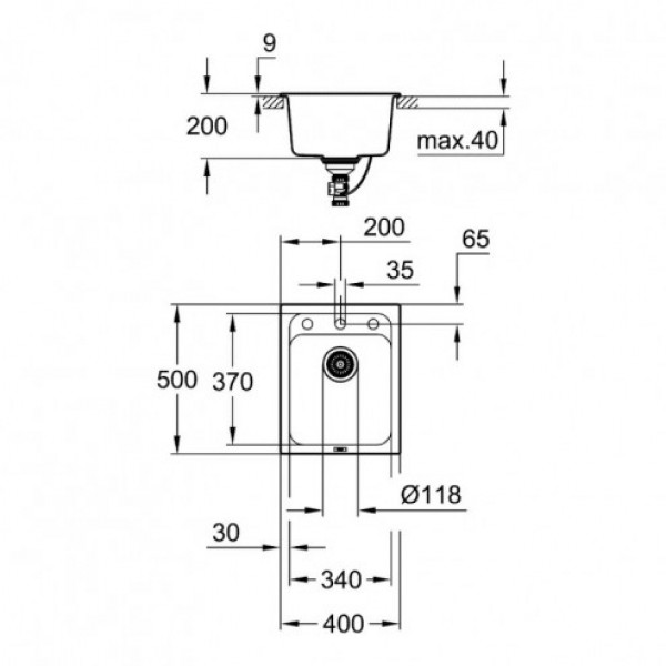 Кухонна мийка Grohe EX Sink 31650AP0 K700