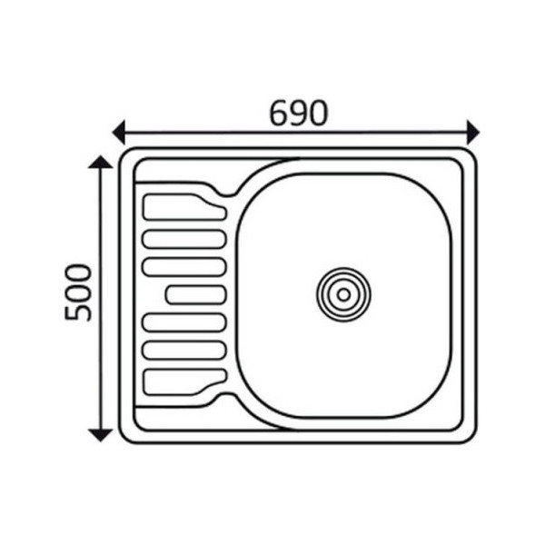 Кухонна мийка Imperial 6950 Decor (IMP6950DEC)