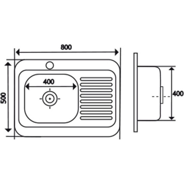 Кухонна мийка Imperial 5080-L Decor (IMP5080LDEC)