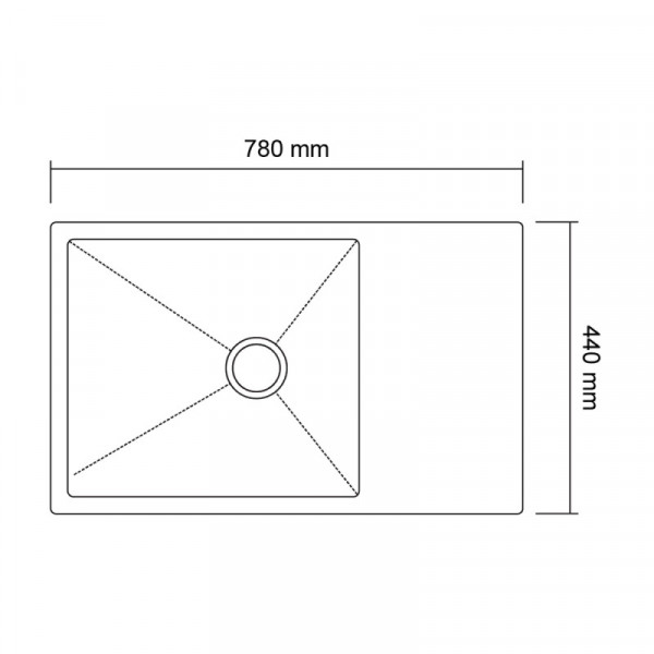 Кухонна мийка Imperial D7844BL PVD black Handmade 3.0/1.2 mm
