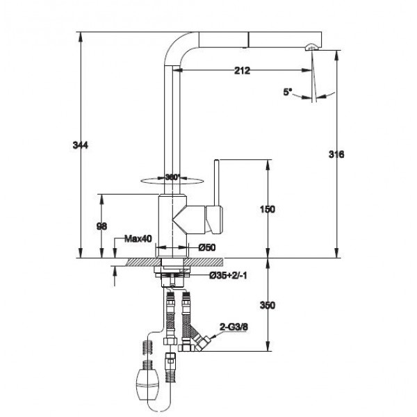 Змішувач для кухні Franke Sirius Side Pull-Out (115.0476.829)