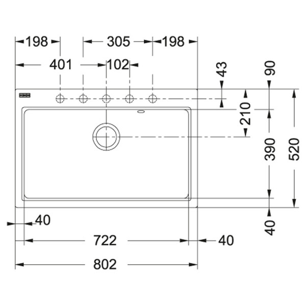 Кухонна мийка Franke Fiji FIG 610-80 (114.0367.656)