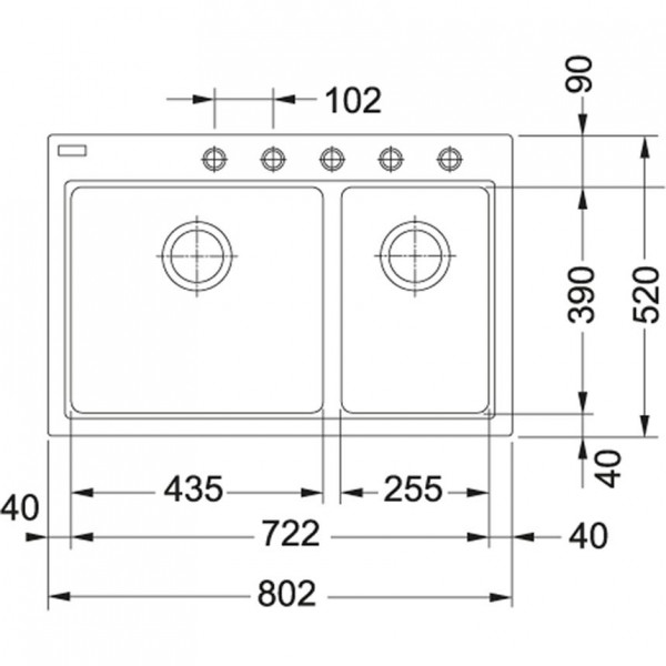 Кухонна мийка Franke Fiji FIG 620-80 (114.0367.673)