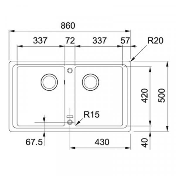 Кухонна мийка Franke Basis BFG 620 (114.0363.939)