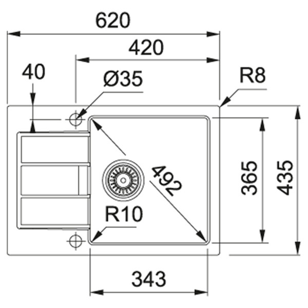 Кухонна мийка Franke Sirius Tectonite SID 611-62 Slim (114.0497.937)