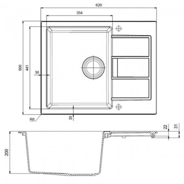Кухонна мийка Franke Sirius Tectonite SID 611-62 (114.0497.934)
